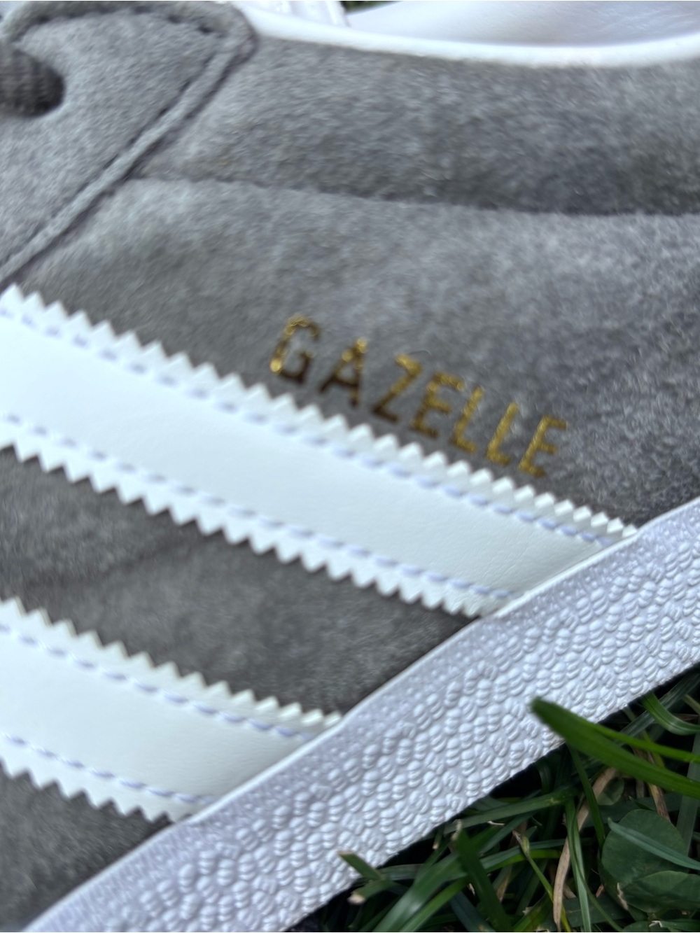adidas Gazelle Men's Suede Sneakers - Gray & White - Picture 3 of 11